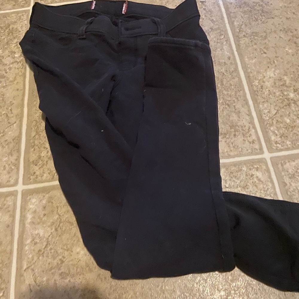 girls black stretchy jeans